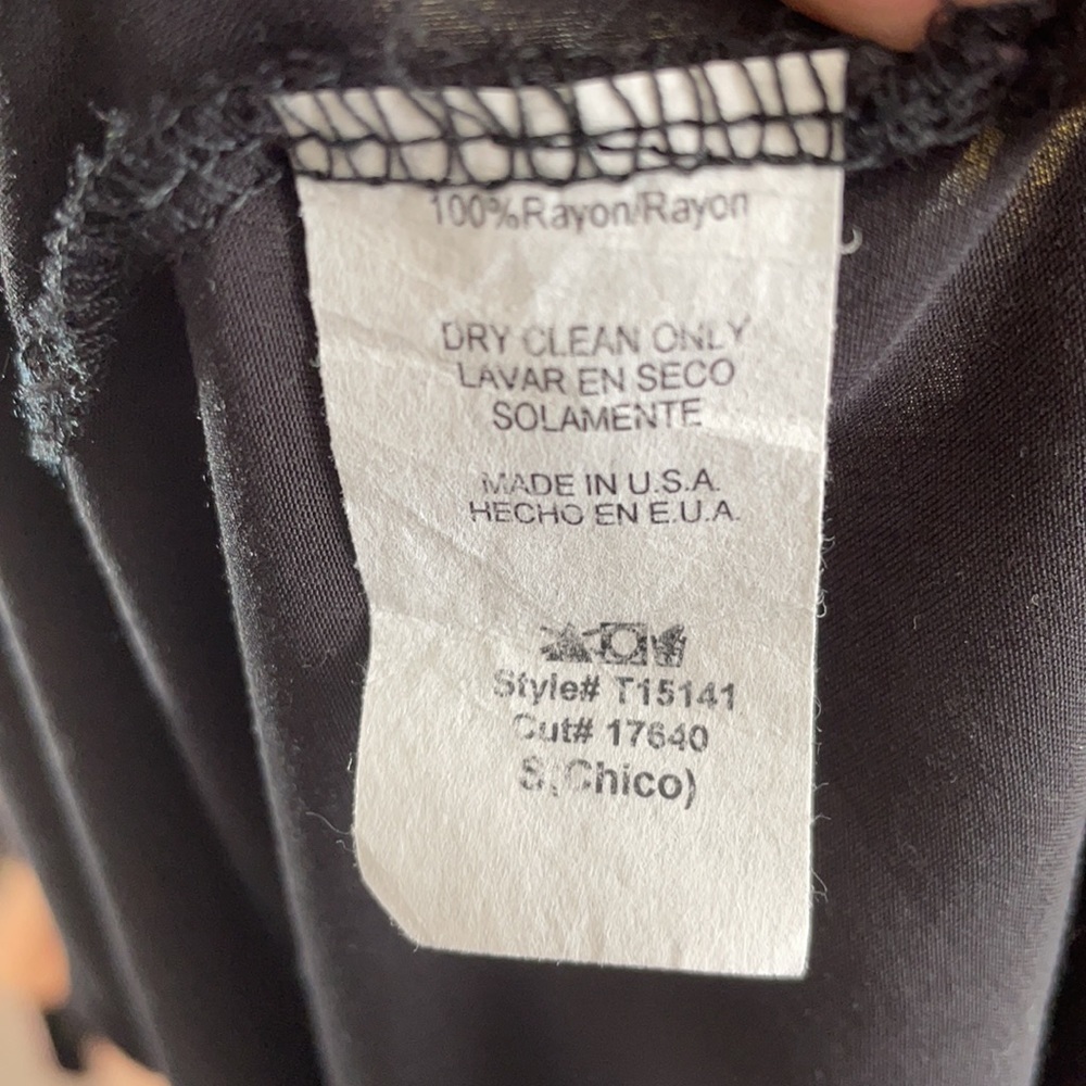 Final Touch Black Sleeveless Blouse w/Hi Low Hem - Picture 7 of 7